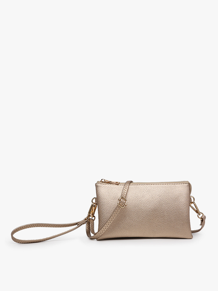 Jen & Co. - M013 Riley Monogrammable 3 Compartment Crossbody/Wristlet