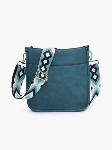 Jen & Co. - M2168 Posie Crossbody w/ Removable Strap: Peacock