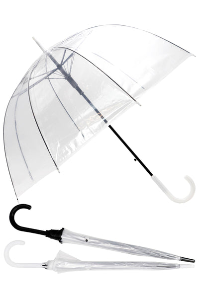 Cap Zone - Clear Pvc Bubble Dome Auto Open Fold Umbrella