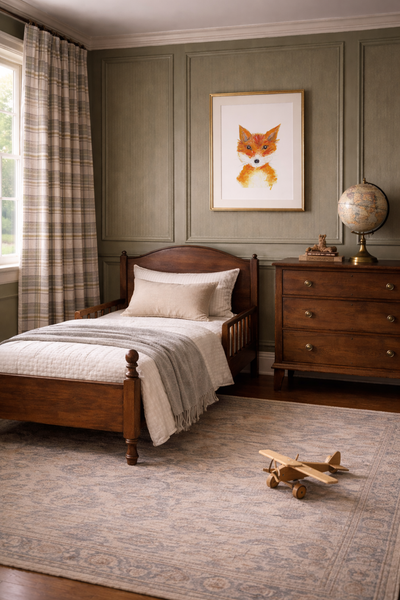 claire jordan - Heirloom Fox Nursery Art Print