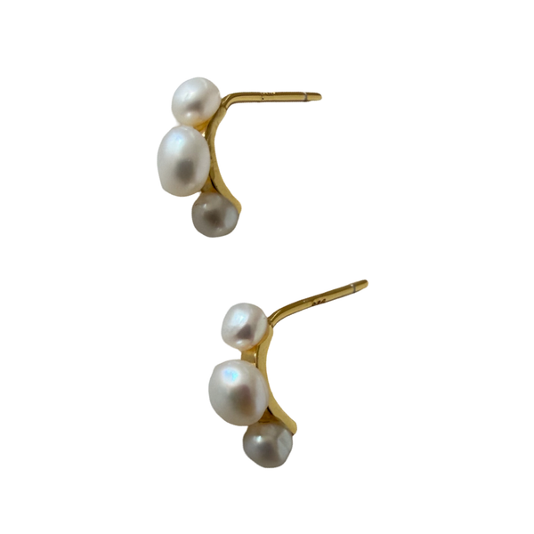 Modern Opus- 11:11 Angels - Triple Pearl Earring