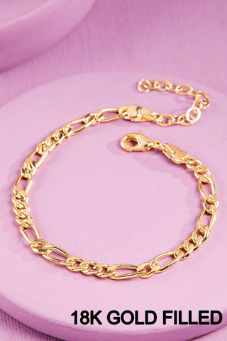 Urbanista - 18K Gold Figaro Chain Bracelet