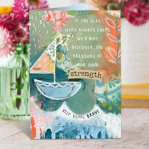 Kelly Rae Roberts - Keep Being Brave Encouragement Card