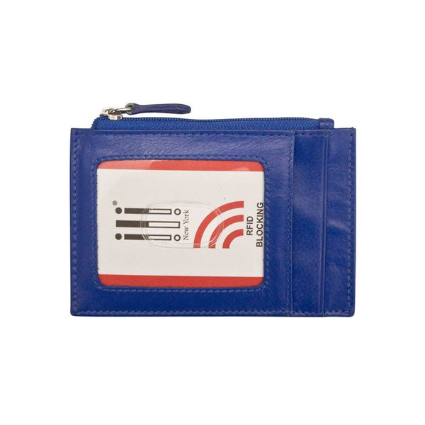 ili New York - 7416 Leather CC-ID Holder with Zip Pocket