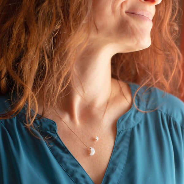 SoulKu - Moonstone I Love You To The Moon & Back Necklace