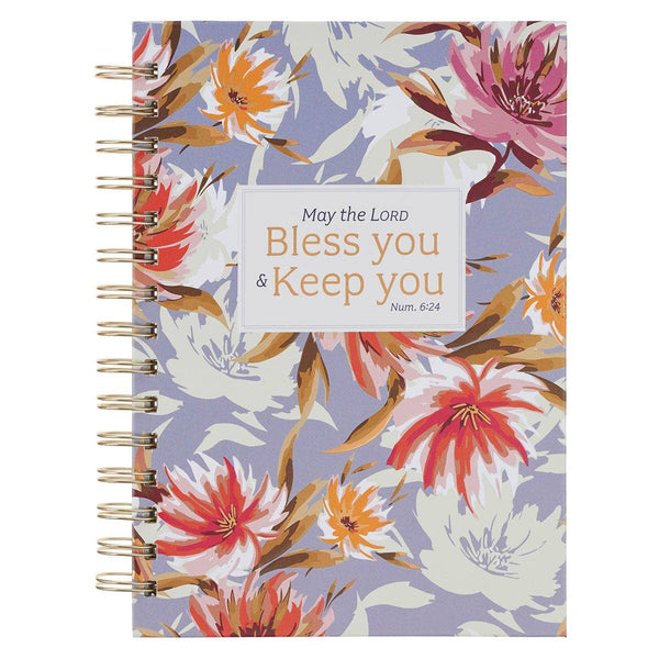 Christian Art Gifts - Journal Spiral Bless You & Keep You Num. 6:24