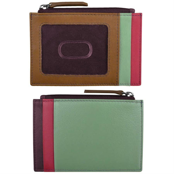 ili New York - 7416 Leather CC-ID Holder with Zip Pocket