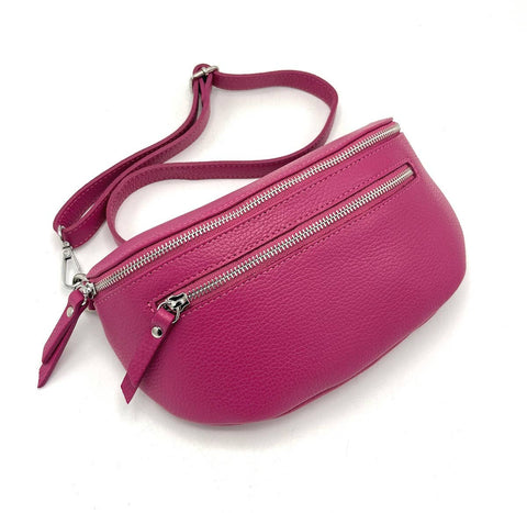 Suie Valentini srl - Genuine leather fanny pack, Made in Italy, art. 112467