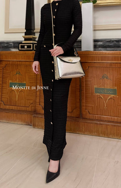 MONTTE DI JINNE - Italian Handmade Leather Top Handle Bag with Bee Emblem