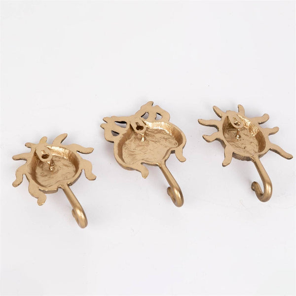 Audrey's Home & Gift - Cast Iron Gold Bug Hook (3 Styles) (Pk/06 Ast)