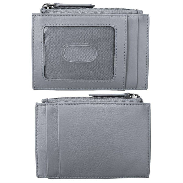 ili New York - 7416 Leather CC-ID Holder with Zip Pocket