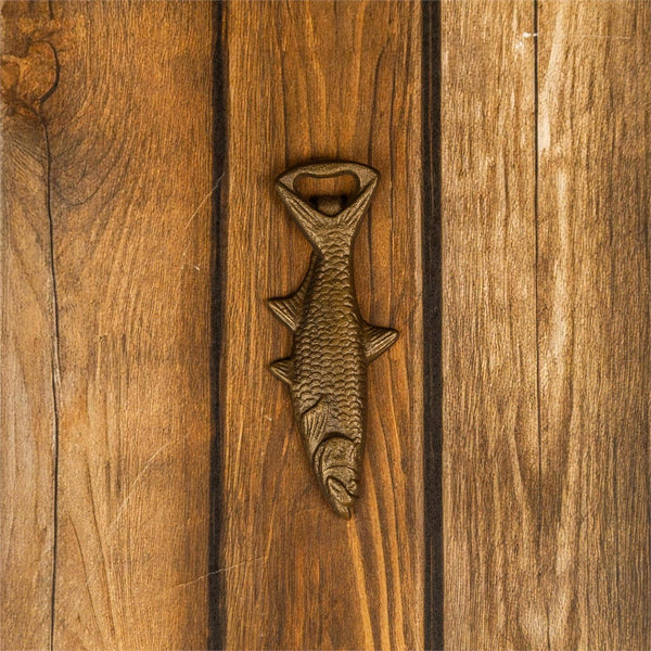Audrey's Home & Gift - Hook & Pop Cast Iron Fish Bottle Opener (Pk/6) | Cabin Decor
