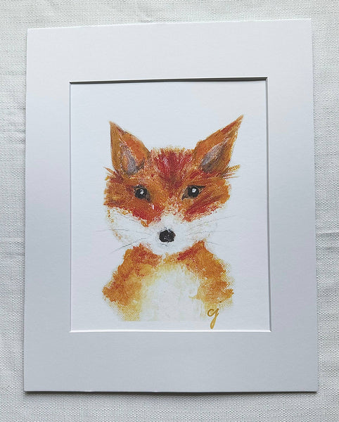 claire jordan - Heirloom Fox Nursery Art Print