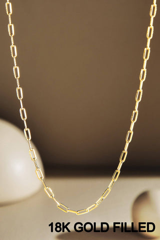 Urbanista - 18K Gold Filled Paperclip Link Necklace