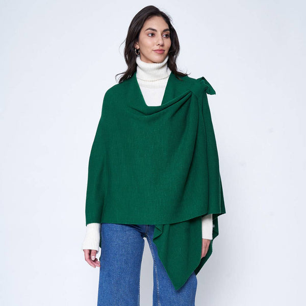 Fashion City - Solid Ruana with Shoulder Strap