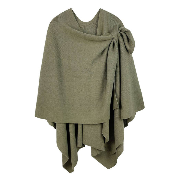 Fashion City - Solid Ruana with Shoulder Strap