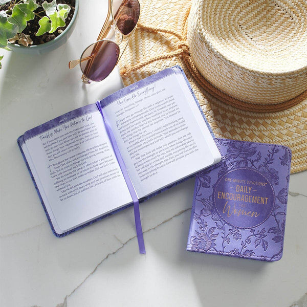 Christian Art Gifts - One-Minute Devos Daily Encouragement for Women FauxLeather