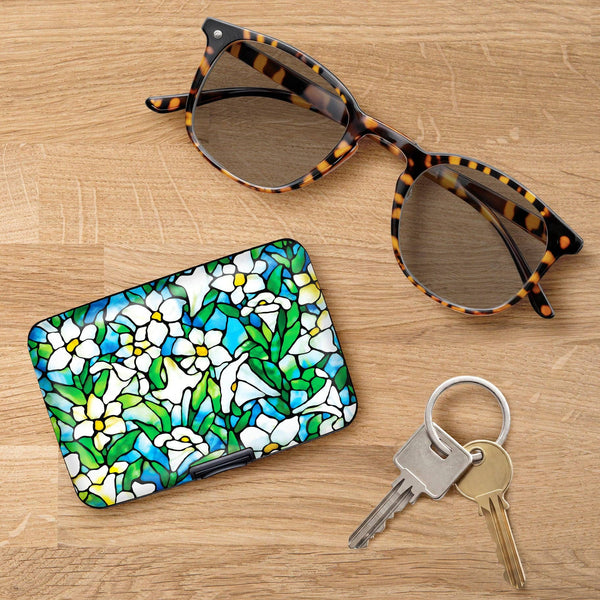 RainCaper - Tiffany Field of Lilies RFID Hard Travel Wallet