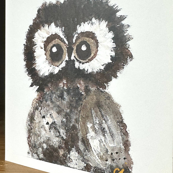 claire jordan - Owl Baby Greeting Card | 5x7 Blank Card | Nursery