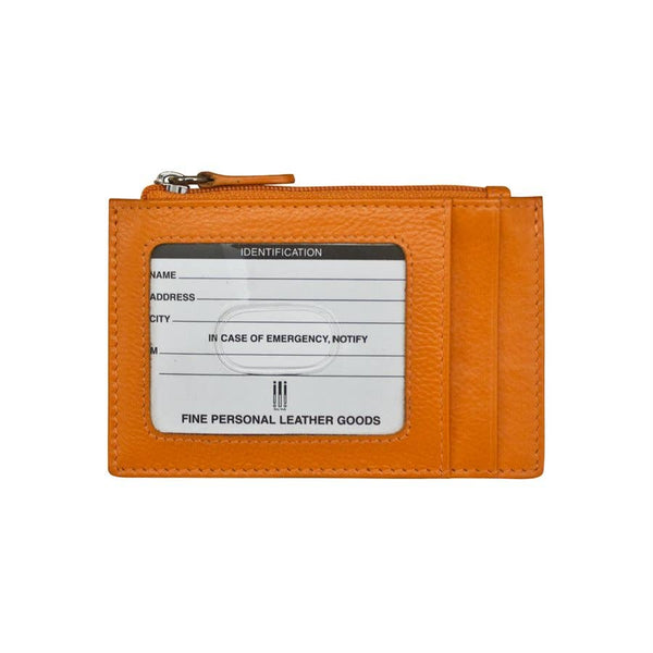 ili New York - 7416 Leather CC-ID Holder with Zip Pocket
