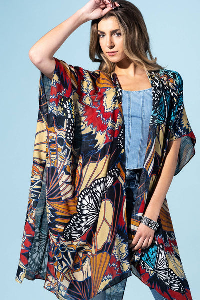 Urbanista - Midnight Monarch Viscose Kimono