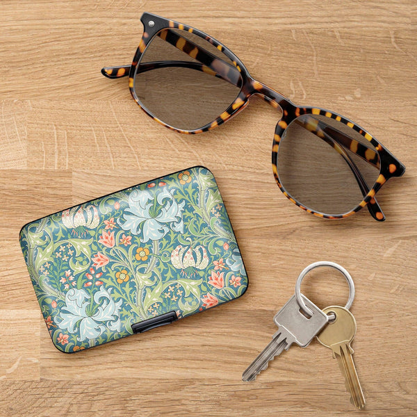 RainCaper - William Morris Golden Lily RFID Hard Travel Wallet