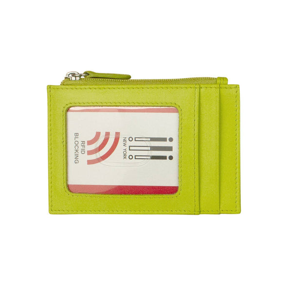 ili New York - 7416 Leather CC-ID Holder with Zip Pocket