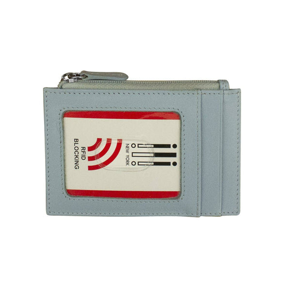 ili New York - 7416 Leather CC-ID Holder with Zip Pocket