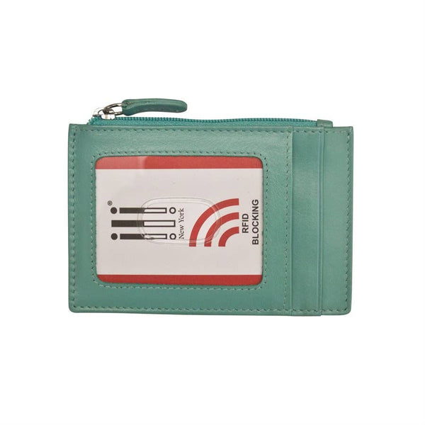 ili New York - 7416 Leather CC-ID Holder with Zip Pocket