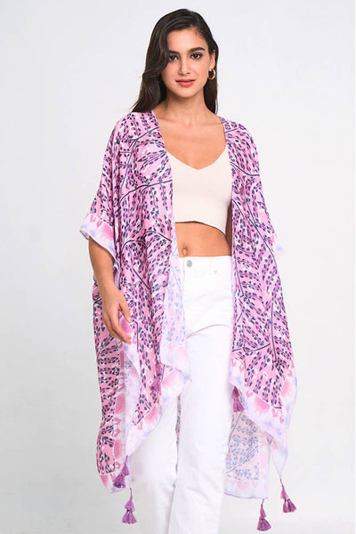 Hana - Abstract Print Summer Kimono Cover Up