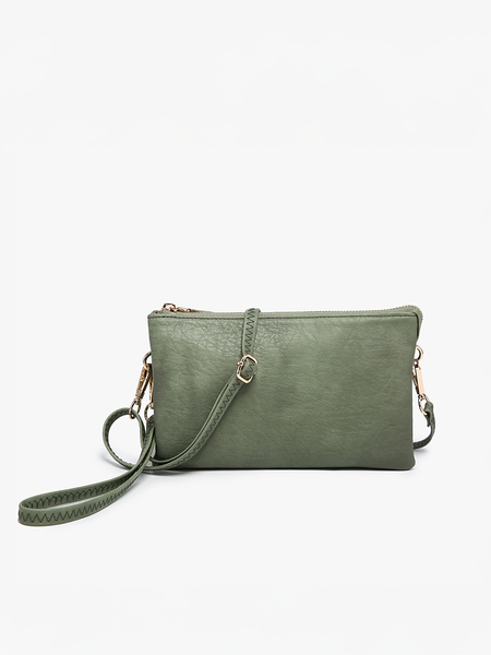 Jen & Co. - M013 Riley Monogrammable 3 Compartment Crossbody/Wristlet