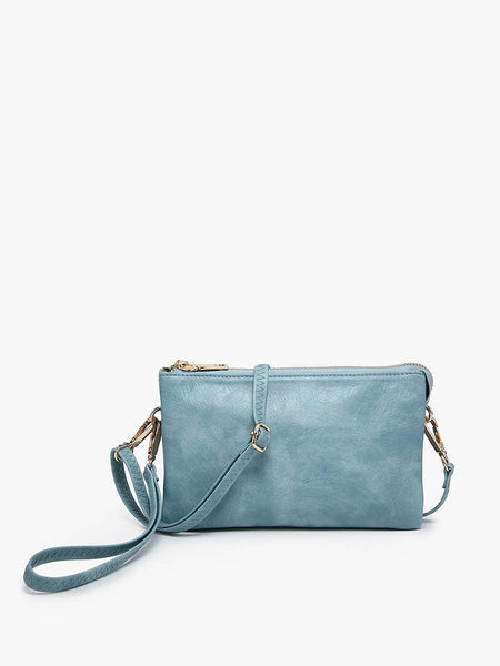 Jen & Co. - M013 Riley Monogrammable 3 Compartment Crossbody/Wristlet