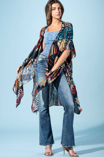 Urbanista - Midnight Monarch Viscose Kimono