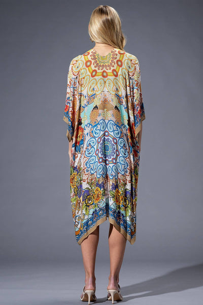 Urbanista - Gold Blue Mandala Kimono