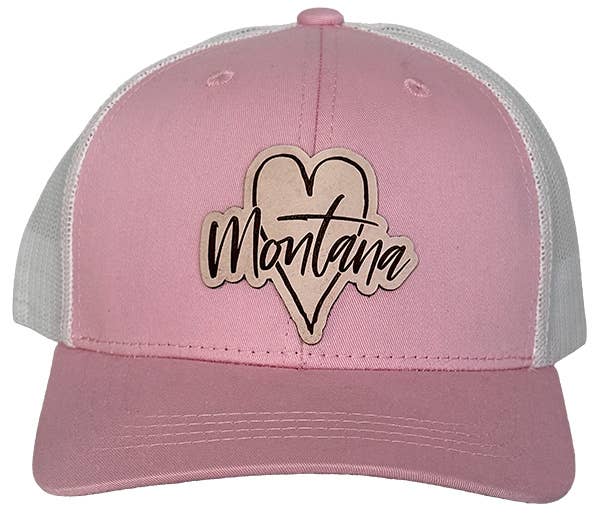 MT Brand Apparel - Funky Heart Customizable Leather Patch YOUTH Mesh Back Hat