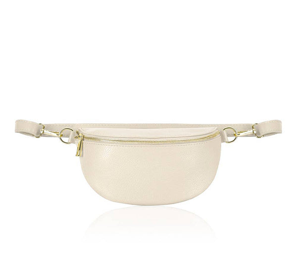 MONTTE DI JINNE - Italian Genuine Leather Crossbody Bum Bag-Small