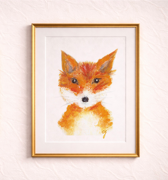 claire jordan - Heirloom Fox Nursery Art Print
