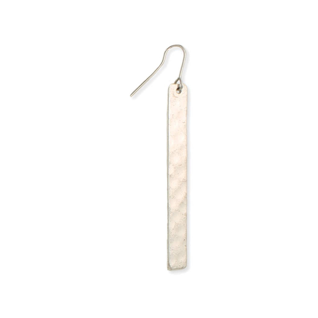 ZAD - Silver City Silver Bar Hammered Earrings