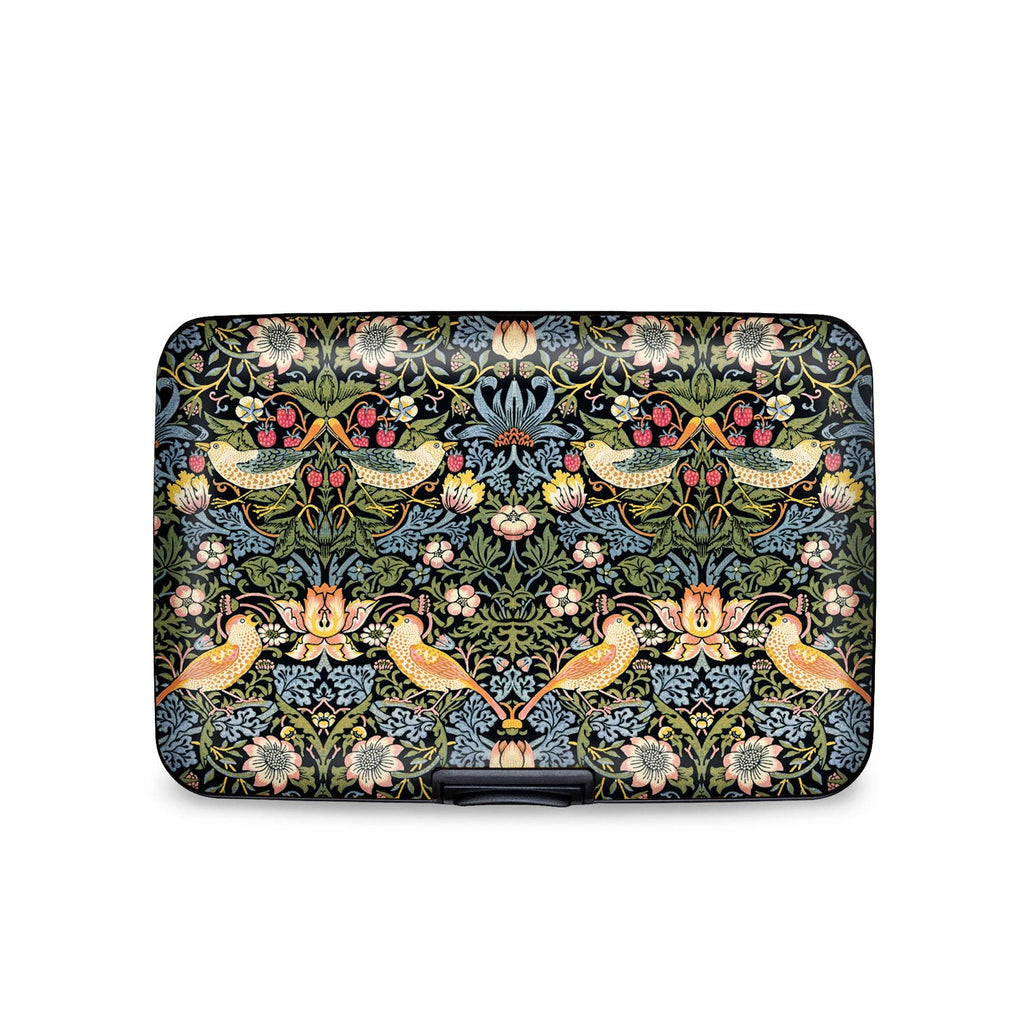 RainCaper - William Morris Strawberry Thief RFID Hard Travel Wallet