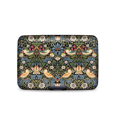 RainCaper - William Morris Strawberry Thief RFID Hard Travel Wallet
