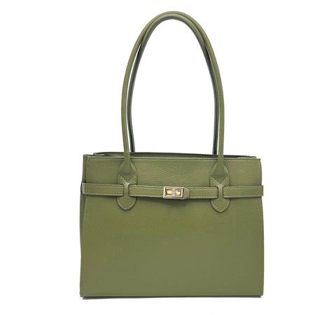 Suie Valentini srl - Genuine leather shoulder bag, for women, made in Italy, art. 112429