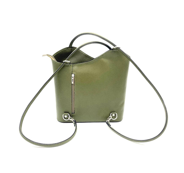 Suie Valentini srl - Genuine leather Backpack/shoulder bag, Made in Italy, art. 112140: Grey1