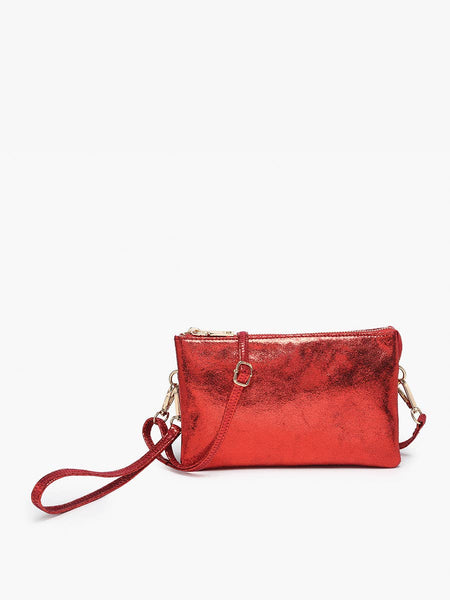 Jen & Co. - M013 Riley Monogrammable 3 Compartment Crossbody/Wristlet