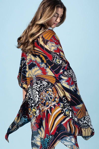 Urbanista - Midnight Monarch Viscose Kimono