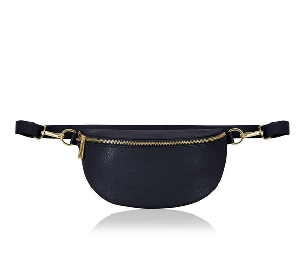 MONTTE DI JINNE - Italian Genuine Leather Crossbody Bum Bag-Small
