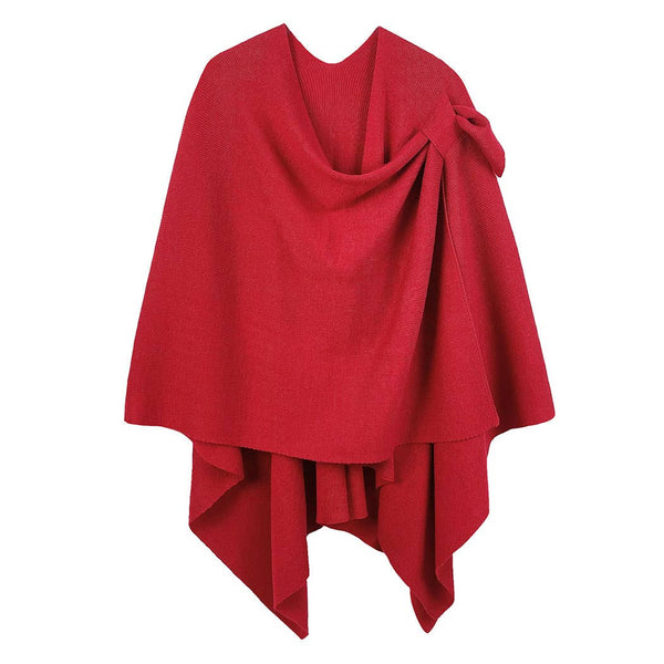 Fashion City - Solid Ruana with Shoulder Strap