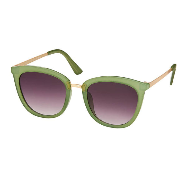 Blue Gem Sunglasses Inc - 1227 NEW JADE CAT EYE COMBO ASSORTED COLORS