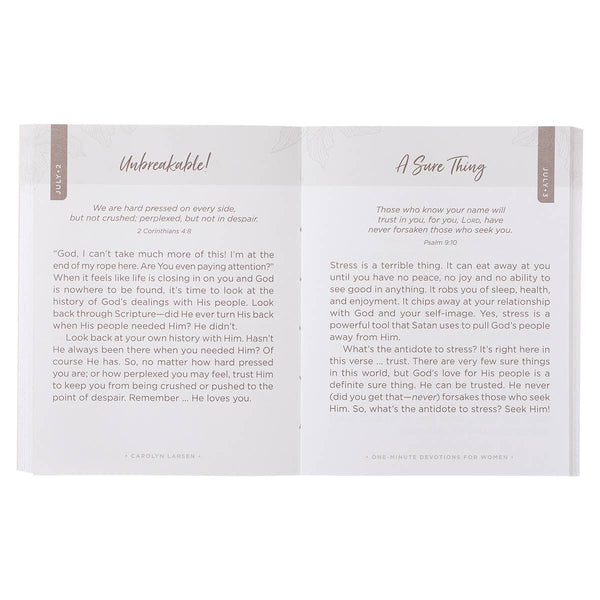 Christian Art Gifts - One-Minute Devotions for Women Softcover