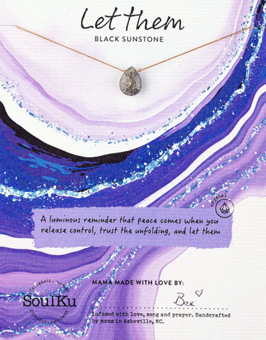 SoulKu - *LTE Black Sunstone Let Them Necklace