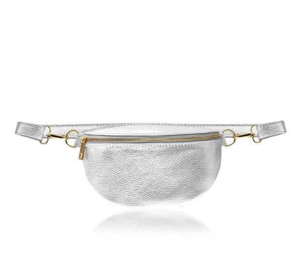 MONTTE DI JINNE - Italian Genuine Leather Crossbody Bum Bag-Small